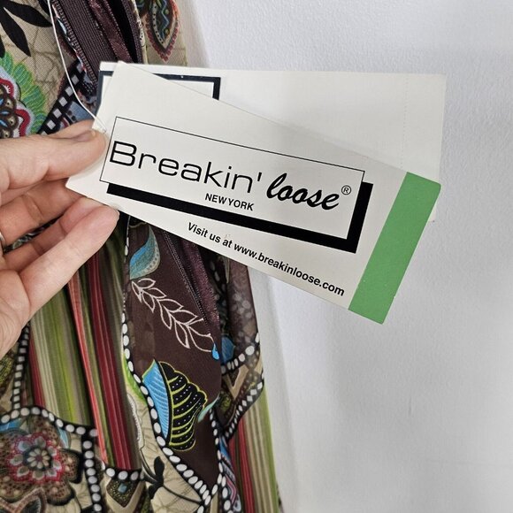 Vintage Y2K Breakin Loose Babydoll Dress Womens 9 10 Flowy Boho Festival Floral - Picture 13 of 14